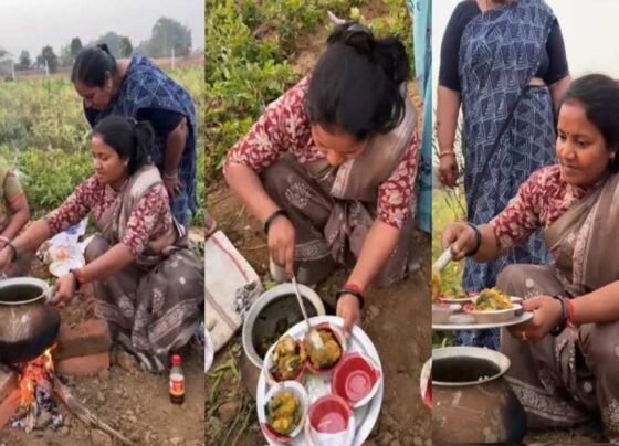 Minister Lakshmi Rajwade fed people with Dum Aloo
