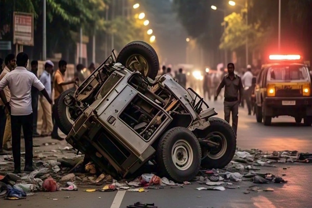 Accident News: जीप और कार की जोरदार टक्कर, एक ही परिवार के 5 लोगों की मौत