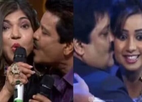 Udit Narayan Kissing Alka Yagnik Shreya Ghoshal Viral Video