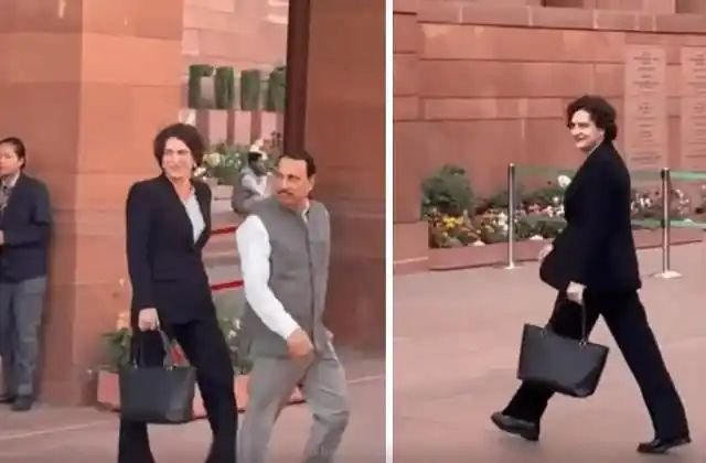 Priyanka Gandhi New Look : प्रियंका गांधी नए लुक में पहुंची संसद, वायरल वीडियो पर फैन बोला- यो ब्रो यो