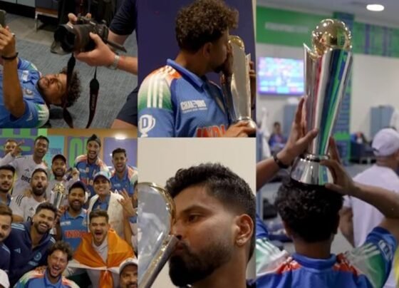 champions trophy 2025 indian dressing room