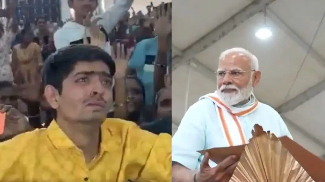 कंपकंपाते हाथों में पोस्टर, आंखों से बहते आंसू, PM मोदी ने रोड शो के बीच युवक को देखकर रुकवा ली गाड़ी और फिर जो किया…