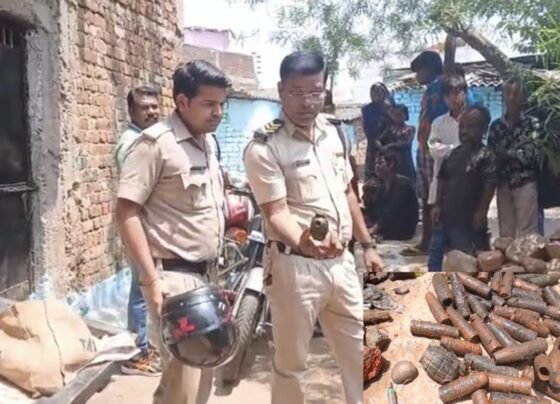 Bombs and explosives found during cleaning of the well