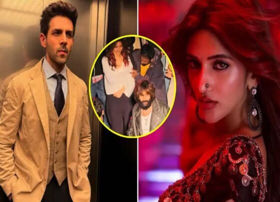 Kartik aaryan sreeleela fan misbehave shocking video viral