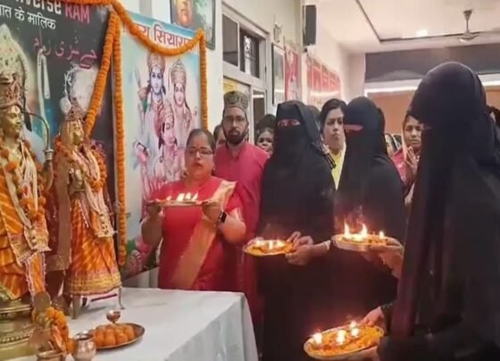 Muslim women performed aarti of Lord Ram