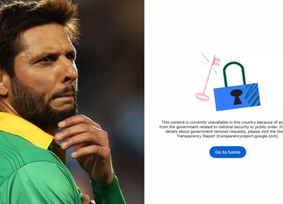 Shahid Afridi Youtube Channel Banned in India