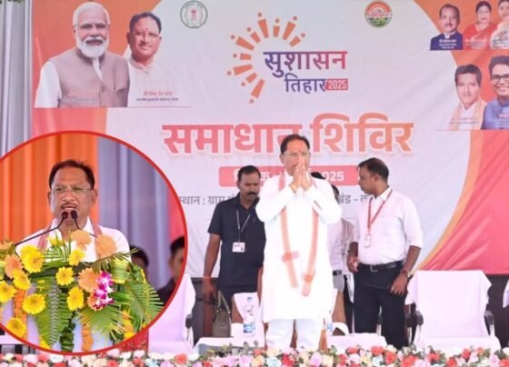 CM Vishnu Deo Sai in Jashpur Samadhan Camp