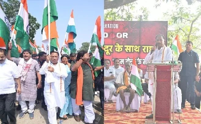 चिराईडांड में निकली तिरंगा यात्रा: सीएम विष्णुदेव साय ने किया नेतृत्व, लगे भारत माता के जयकारे