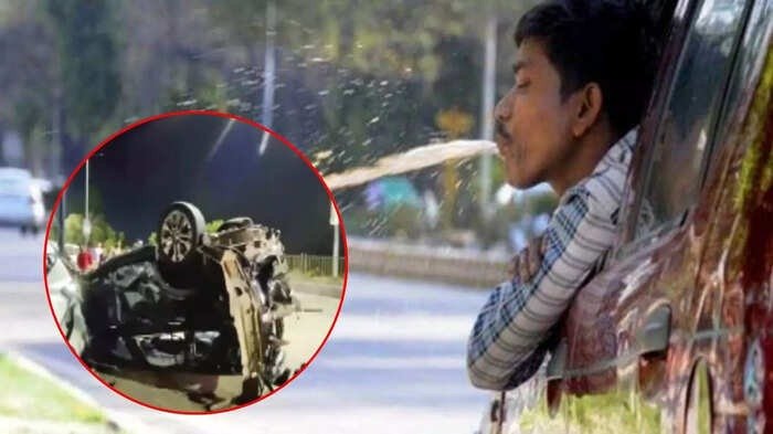 गुटखा थूकने के चक्कर में चलती कार का खोला गेट, 100 की स्पीड में हवा में उड़ गई इनोवा, व्यापारी की मौत, 3 घायल