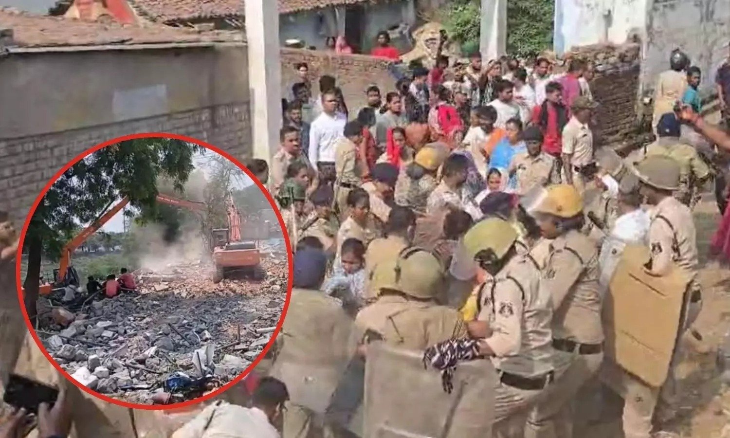 अवैध घरों पर कार्रवाई का विरोध: कांग्रेस कार्यकर्ता और स्थानीय लोगों ने मंत्री के बंगले के बाहर हंगामा, पुलिस ने किया गिरफ्तार