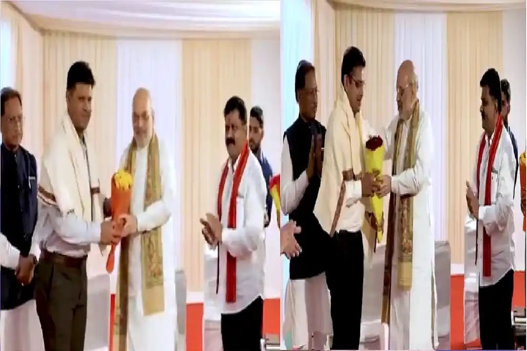 HM Amit Shah News: नक्सल मोर्चे पर तैनात अधिकारियों को केंद्रीय गृह मंत्री अमित शाह ने किया सम्मानित, कहा- जल्द आऊंगा छत्तीसगढ़