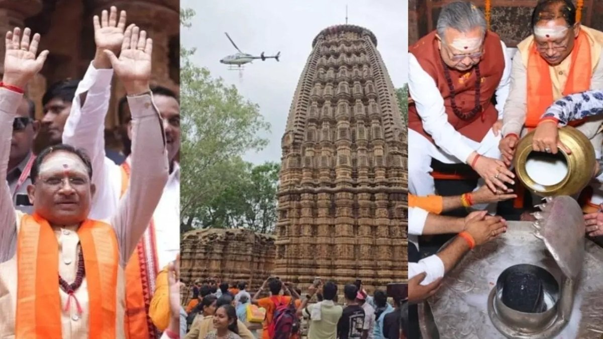 भोरमदेव में हर हर महादेव की गूंज, CM साय और डिप्टी सीएम ने पुष्पवर्षा कर कांवड़ियों का किया स्वागत