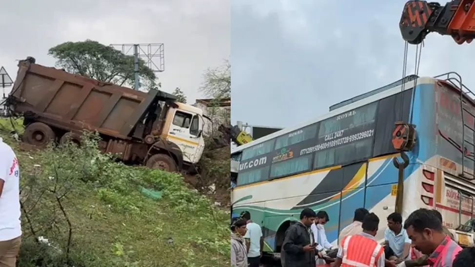Raipur Accident Breaking : हाइवा और बस के बीच जोरदार भिड़ंत, महिला समेत 3 लोगों की मौत, कई घायल