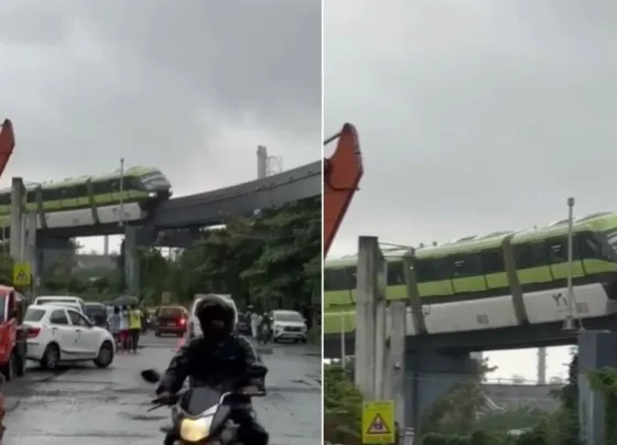 Monorail Stuck on the Bridge