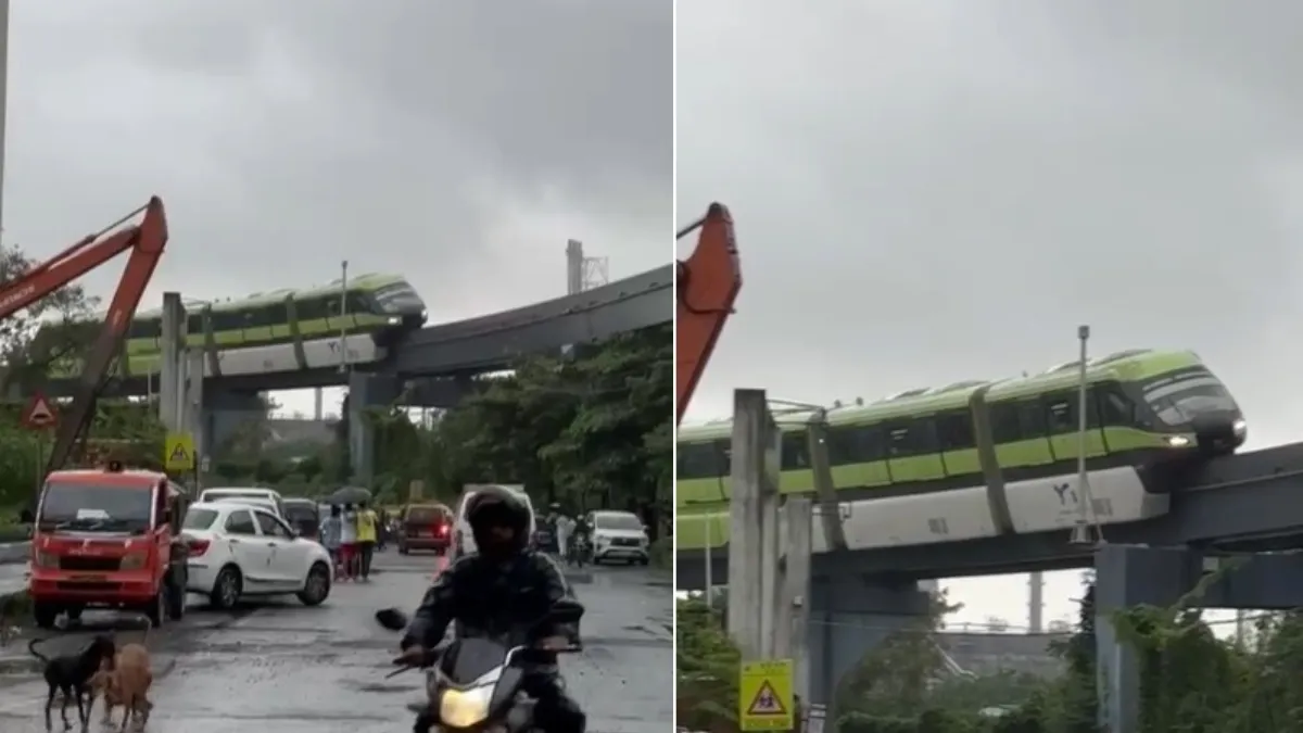 Monorail Stuck on the Bridge: बीच पुल पर फंस गई मोनो रेल, यात्रियों में डर का माहौल, रेस्‍क्‍यू ऑपरेशन जारी
