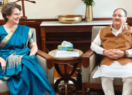 Priyanka Gandhi met JP Nadda