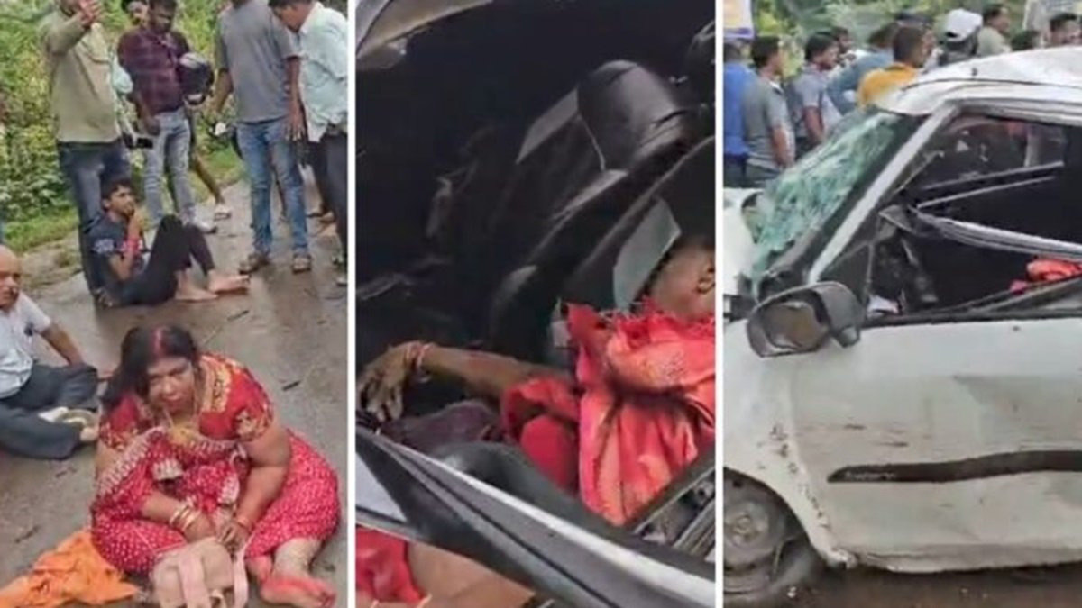 Bilaspur Accident News: सड़क पर मवेशियों का आतंक, कार अनियंत्रित होकर पेड़ से टकराई, महिला की मौत