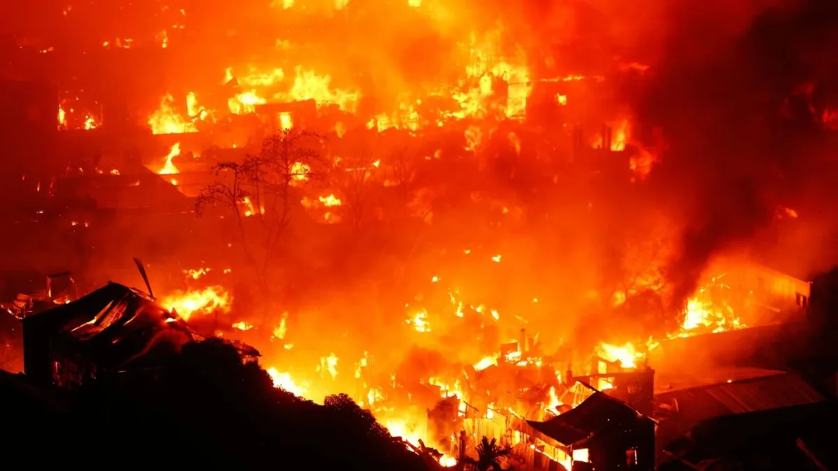 यहां की झुग्गी बस्ती में लगी भीषण आग, 1500 से ज्यादा झुग्गियां जलकर हुईं राख