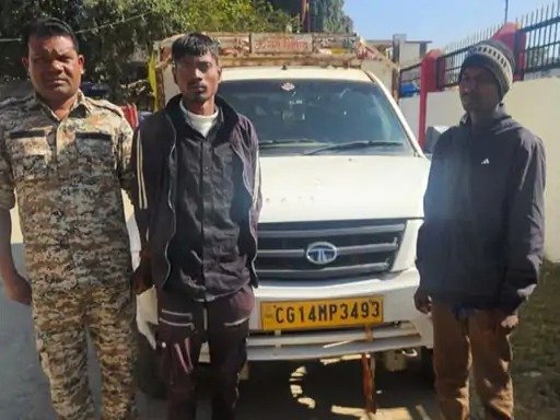 रायगढ़ में 25 क्विंटल अवैध धान जब्त, पिकअप से परिवहन कर मंडी में खपाने की थी तैयारी, पाकरगांव के पास पुलिस ने पकड़ा