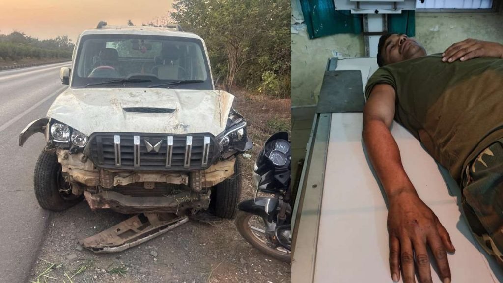 महासमुंद में मंत्री के काफिले के साथ चल रही स्कॉर्पियो पलटी, CAF जवान का हाथ टूटा, हेड कांस्टेबल घायल