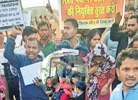 CG D.Ed Candidates Protest