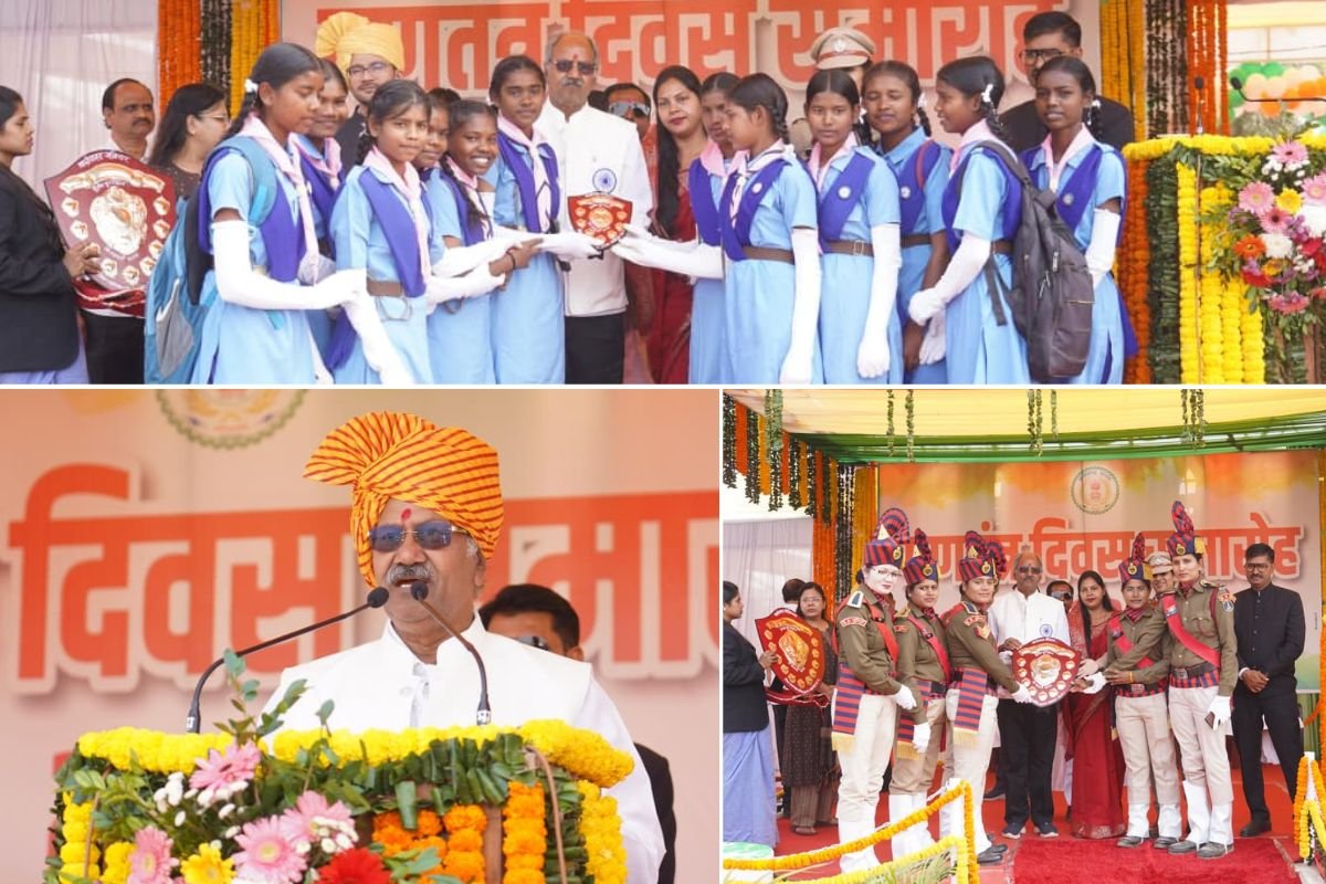 बलौदाबाजार में भव्य गणतंत्र दिवस का आयोजन, सांसद बृजमोहन अग्रवाल ने किया ध्वजारोहण, शहीदों के परिजनों को किया सम्मानित