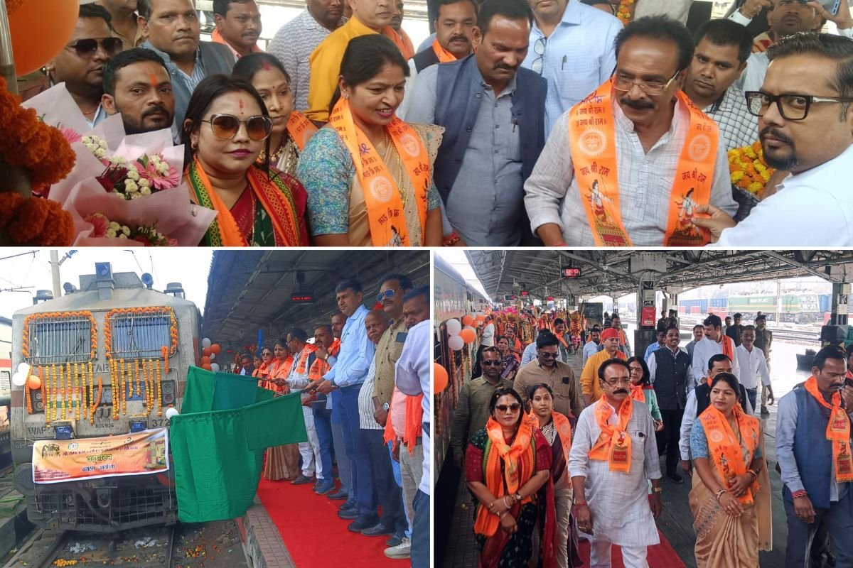 Ayodhya Kashi Darshan : छत्तीसगढ़ से 850 श्रद्धालुओं का जत्था अयोध्या-काशी दर्शन के लिए रवाना, पर्यटन मंत्री राजेश अग्रवाल ने दी शुभकामनाएं