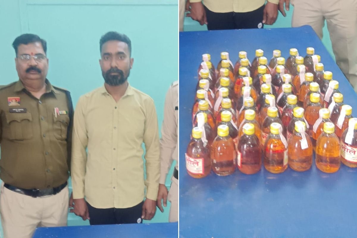 रायपुर में अवैध शराब तस्करी का भंडाफोड़, पुलिस ने 56 पौवा शराब के साथ आरोपी को किया गिरफ्तार