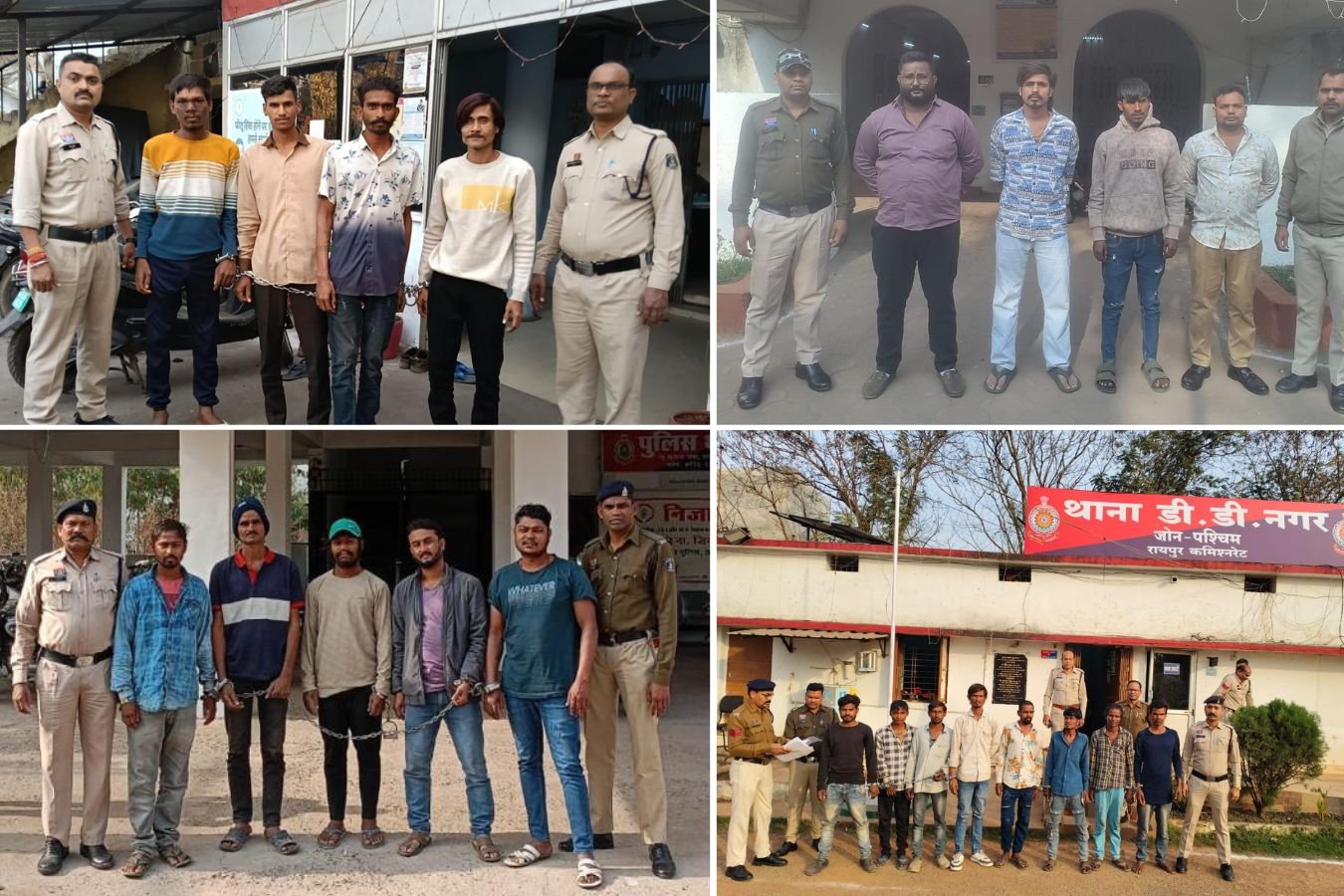 Raipur Police Action : रायपुर में अपराधियों पर ताबड़तोड़ कार्रवाई, 162 फरार वारंटियों को गिरफ्तार कर भेजा गया जेल