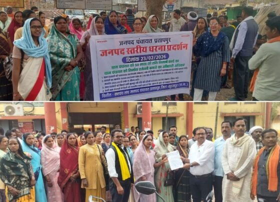 Surajpur Sarpanch Sangh Protest