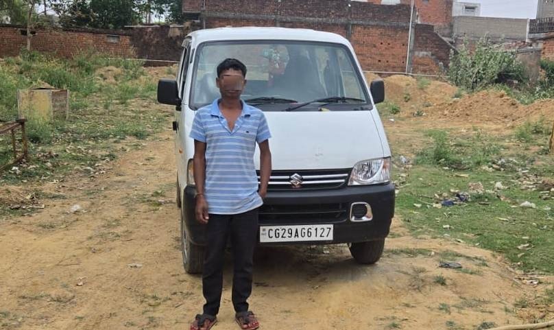 स्कूली बच्चों की जान जोखिम में डालने वाला नशेड़ी चालक को पकड़ा, सूरजपुर पुलिस ने वाहन किया जब्त