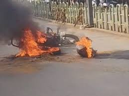 Raipur Bike Fire Incident
