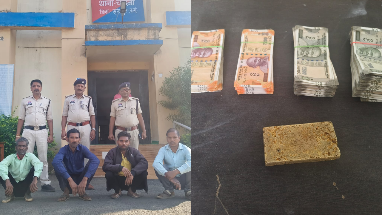 CG News: पुलिस को मिली बड़ी सफलता, नकली सोने से ठगी करने वाले 4 आरोपी को किया गिरफ्तार, 1.24 लाख रुपये बरामद