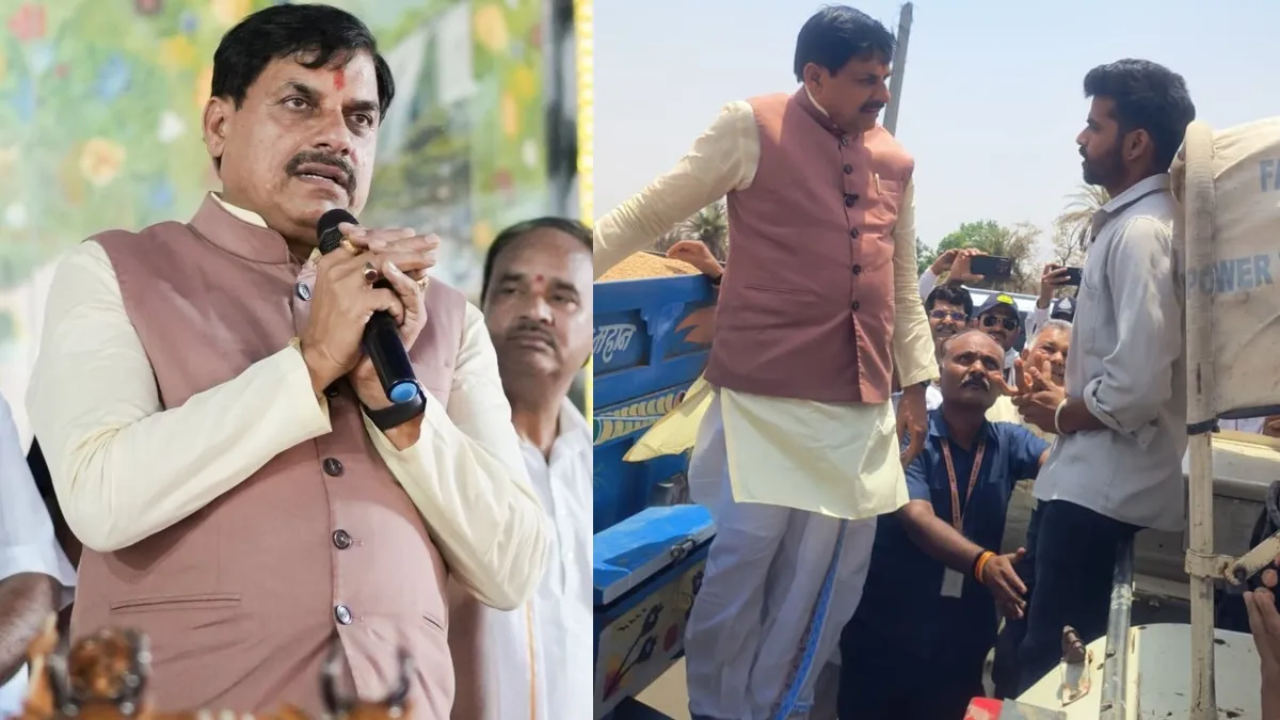 CM मोहन यादव का अनोखा अंदाज: ट्रॉली पर चढ़कर किसानों से की चर्चा, उपार्जन केंद्रों का किया औचक निरीक्षण