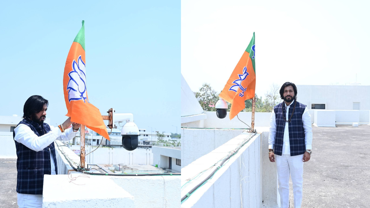 भाजपा के 47वें स्थापना दिवस पर कैबिनेट मंत्री गुरु खुशवंत साहेब ने फहराया ध्वज, कार्यकर्ताओं को दी बधाई