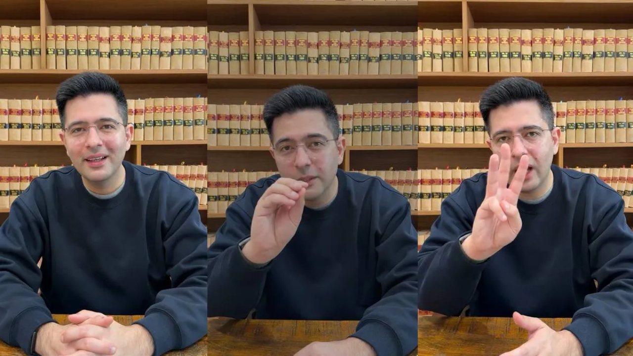 राघव चड्ढा का AAP पर पलटवार, बोले- आरोप झूठे; पार्टी से पूछे तीन सवाल