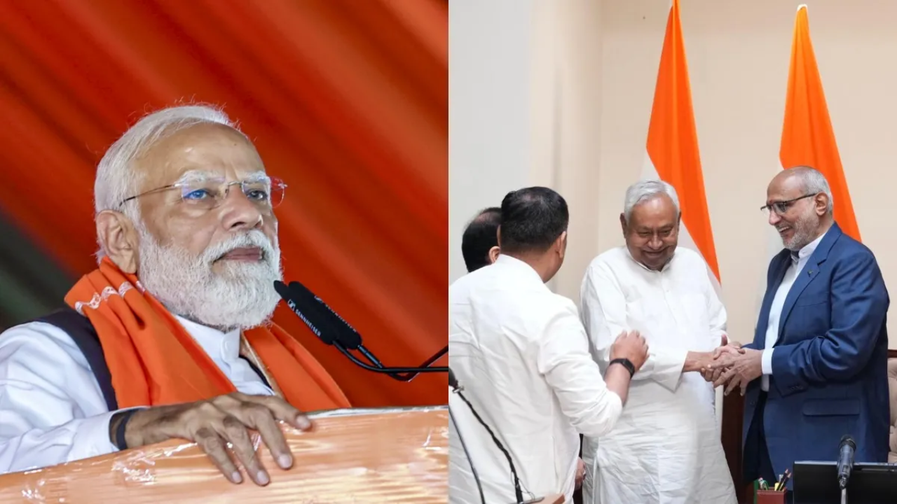 राज्यसभा पहुंचे नीतीश कुमार, पीएम मोदी ने दी बधाई; बिहार में नई सरकार की तैयारी तेज