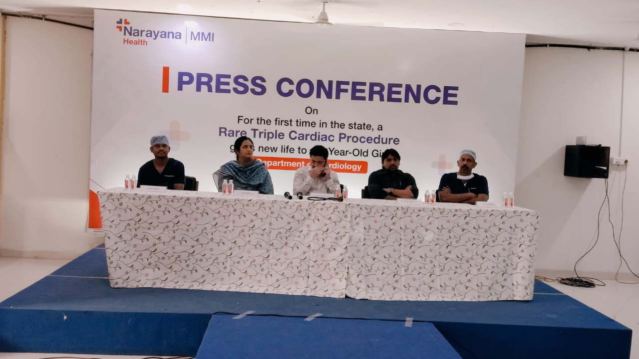 छत्तीसगढ़ में पहली बार 8 वर्षीय बच्ची पर सफलतापूर्वक हुई दुर्लभ ट्रिपल कार्डियक प्रक्रिया, एमएमआई नारायणा हॉस्पिटल की बड़ी उपलब्धि