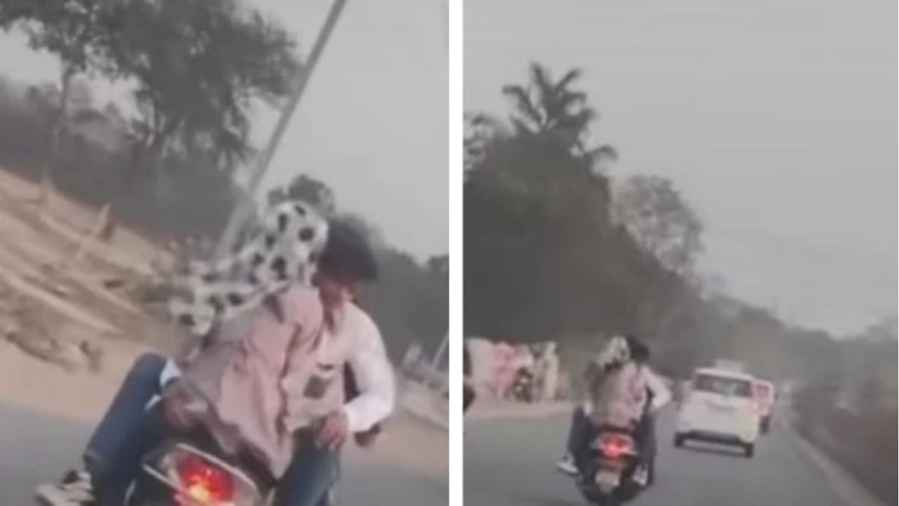 बिलासपुर में हाईवे पर खतरनाक स्टंट: स्कूटी पर तीन सवारों का अश्लील करतब, वीडियो वायरल