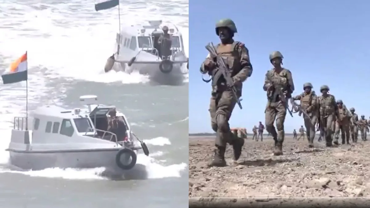 ऑपरेशन सिंदूर की बरसी से पहले सेना का शक्ति प्रदर्शन: ड्रोन, L70 गन और एम्फीबियस ऑपरेशन से दिखाया दम
