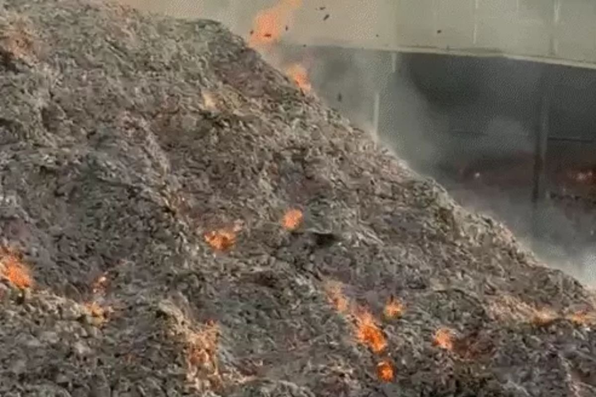 बीजापुर में तेंदूपत्ता गोदाम में भीषण आग, 18 हजार बोरे जलकर खाक; 10 करोड़ से ज्यादा का नुकसान