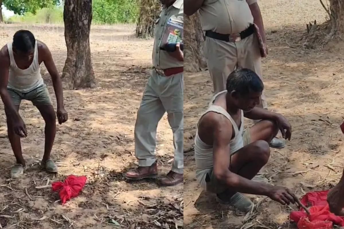 सीधी में लाल पोटली में मिला मासूम का नरकंकाल, गांव में फैली दहशत