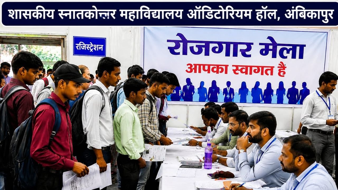 युवाओं के लिए सुनहरा मौका: 27 जून को अंबिकापुर में लगेगा संभाग स्तरीय रोजगार मेला, 2000 से अधिक पदों पर होगी भर्ती