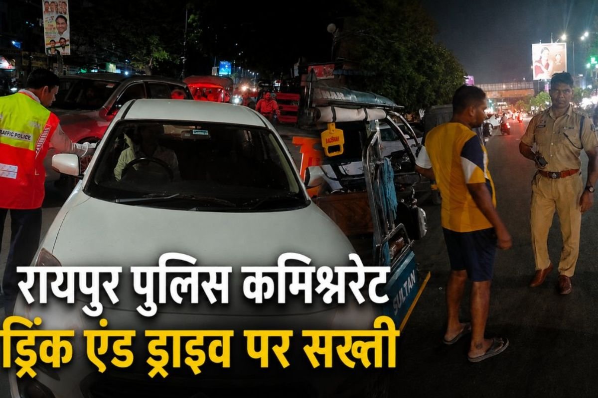 Raipur New : रायपुर में ड्रिंक एंड ड्राइव पर सख्ती, एक रात में 52 नशे में वाहन चलाने वाले चालक पकड़े गए