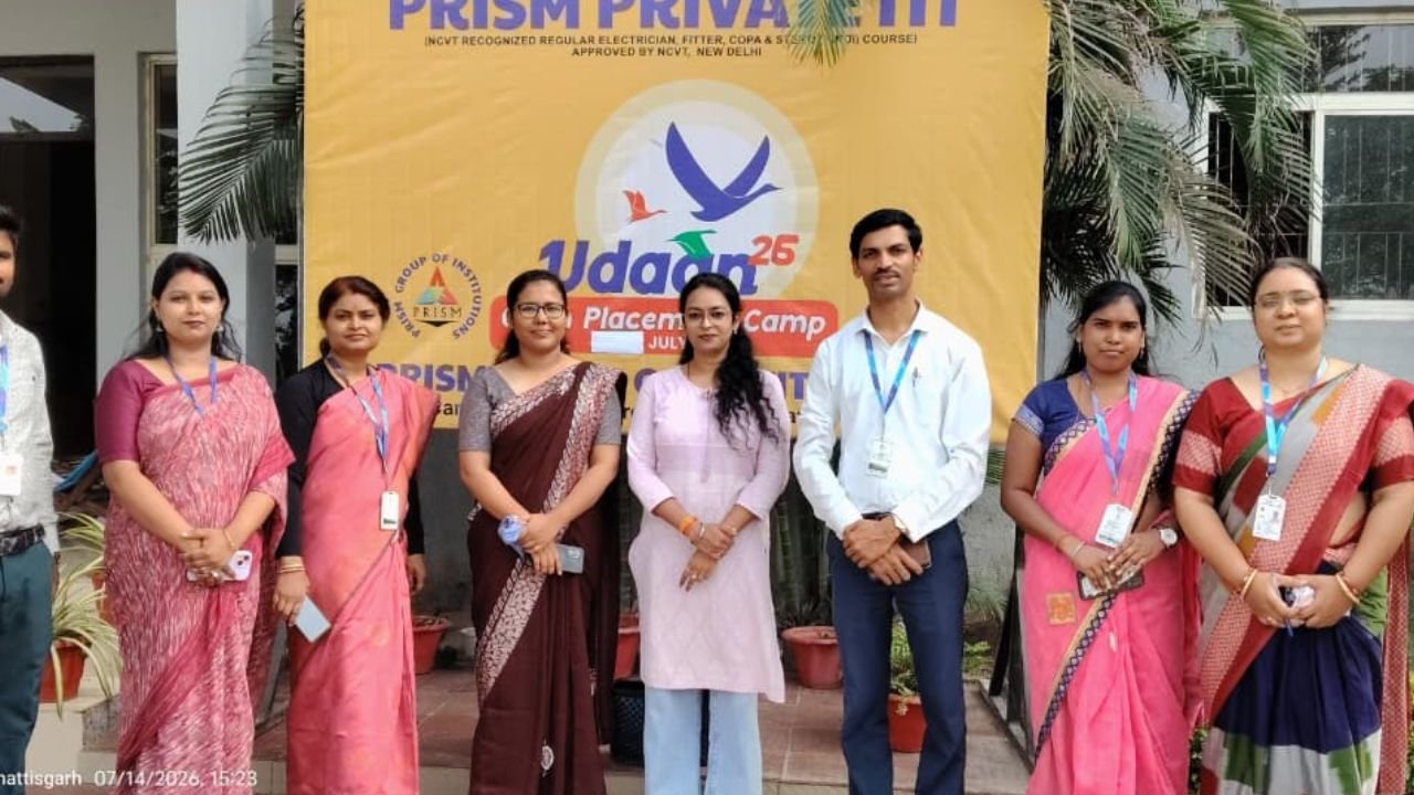 Durg News: प्रिज्म संस्थान के ‘उड़ान-2026’ ओपन प्लेसमेंट ड्राइव में 108 विद्यार्थियों का चयन, 22 कंपनियों ने लिया हिस्सा