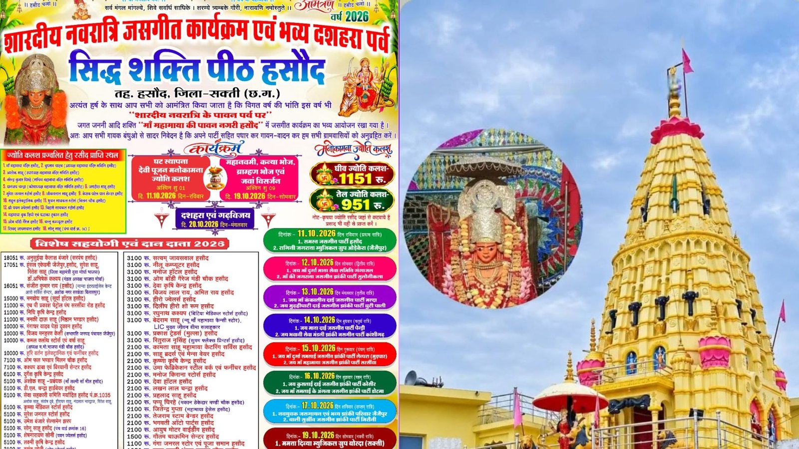 Sakti News: मनोकामना ज्योति कलश से लेकर कन्या भोज तक होंगे धार्मिक आयोजन, दशहरा पर निभाई जाएगी गढ़विजय की परंपरा